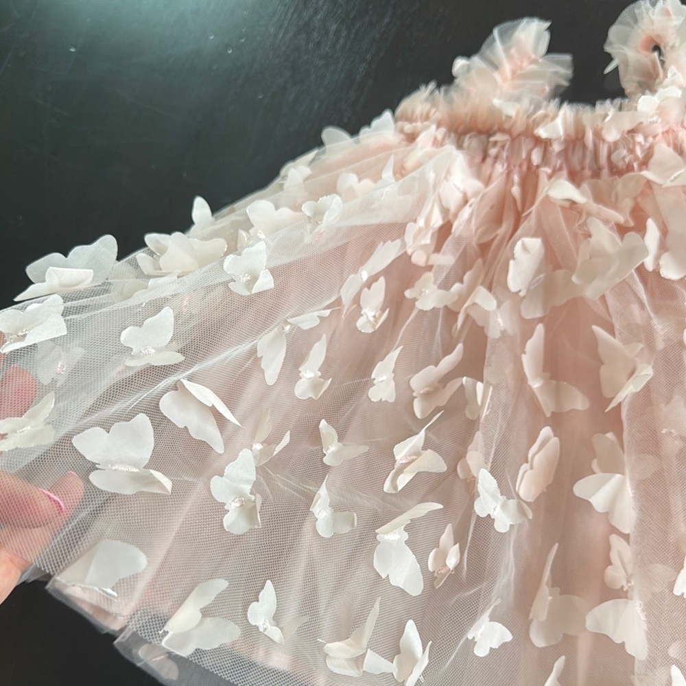 Milk Monster Pink Butterfly appliqué Dress - Picture 4 of 6